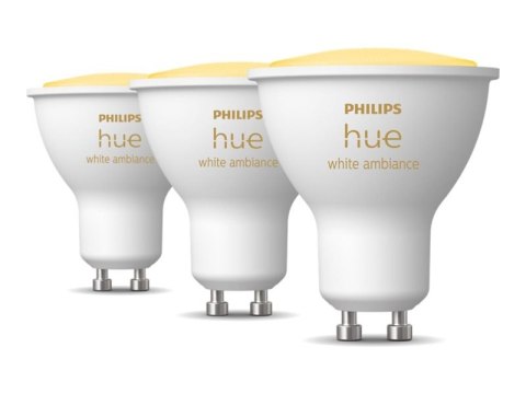 Philips Hue | WA 5W GU10 3pcs pack | GU10 | 5 W | Warm to cool white 2200-6500K | Bluetooth and Zigbee