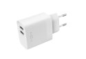 Fixed | Dual USB Travel Charger 17W and USB/USB-C Cable | FIXC17N-2UC-WH | N/A