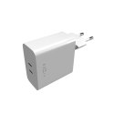 Ładowarka sieciowa Fixed | Dual USB-C, obsługa wyładowań niezupełnych, 65 W