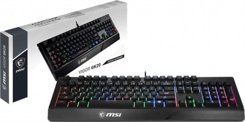 MSI | VIGOR GK20 | Gaming keyboard | Wired | RGB LED light | US | Black