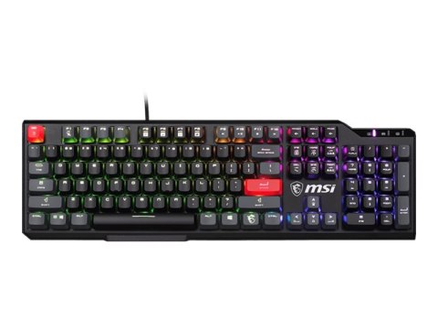 MSI | VIGOR GK41 DUSK LR US | Klawiatura dla graczy | Przewodowa | US | Czarna | Kailh Red