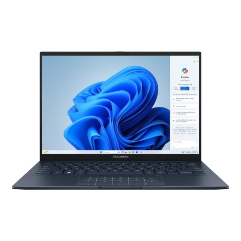 Asus Zenbook 14 OLED UX3405MA-PP665X | Ponder Blue | 14 " | OLED | 3K | 2880 x 1800 pikseli | Intel Core Ultra 9 | 185H | 32 GB 