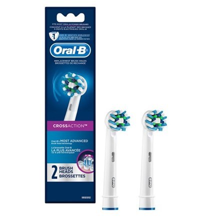 Oral-B | EB50-2 Cross Action | Zestaw końcówek do szczoteczki | Dla dorosłych | 2 sztuki w opakowaniu | Brak trybów szczotkowani