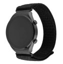 Fixed | Sporty Strap with Quick Release 22mm for Smartwatch | 160-210 mm | Black | Nylon