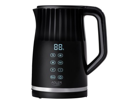 Adler Kettle with LED display | AD 1350 | Electric | 2200 W | 1.7 L | Stainless Steel | 360° rotational base | Black