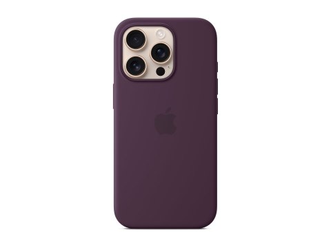 Apple iPhone 16 Pro Silicone Case with MagSafe - Plum | Apple