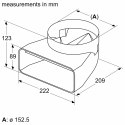 Bosch | Adapter duct 150 mm | HEZ9VDSI1 | Black