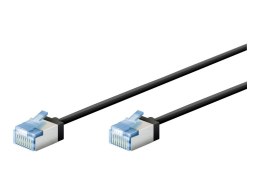 Goobay 74315 Ultra-Flexible CAT 6A Patch Cable, Slim, U/FTP, 0.15 m, Black | Goobay