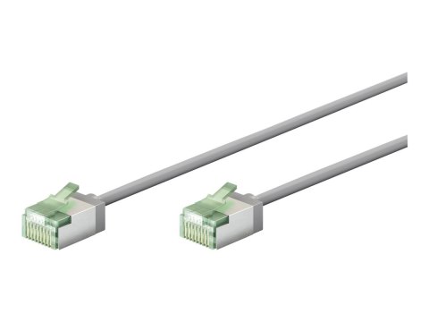 Goobay 74343 Ultra-Flexible CAT 8.1 Patch Cable, Slim, U/FTP, 0.15 m, Grey | Goobay