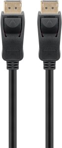 Goobay | Kabel ze złączem DisplayPort 1.4 | Czarny | DisplayPort męski | DisplayPort męski | DP do DP | 2 m