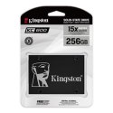 Kingston | KC600 | 256 GB | Format SSD 2,5" | Interfejs SSD SATA | Prędkość odczytu 550 MB/s | Prędkość zapisu 500 MB/s