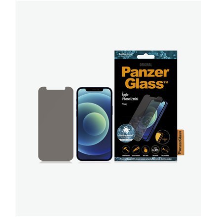 PanzerGlass | Screen protector - glass - with privacy filter | Apple iPhone 12 mini | Tempered glass | Black | Transparent