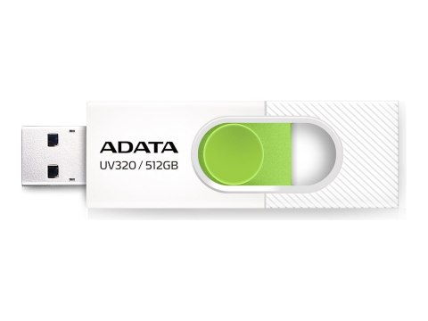 Pendrive ADATA UV320 - 512 GB, USB 3.2 Gen 1, Biało-Zielony