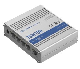 Teltonika | Industiral POE+ Swith | TSW100 | Unmanaged | Desktop | Porty 1 Gb/s (RJ-45) w ilości 5 | Porty PoE w ilości 4 | Port