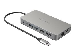 Uniwersalna Stacja Dokująca HyperDrive USB-C 10w1 z Podwójnym HDMI i Portami Ethernet LAN (RJ-45) 1 | Ilość Portów HDMI 2