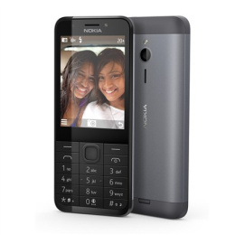 Nokia 230 Dark Silver, 2,8 ", TFT, 240 x 320 pikseli, 16 MB, Dual SIM, Mini-SIM, Bluetooth, 3.0, USB w wersji microUSB 1.1, Wbud