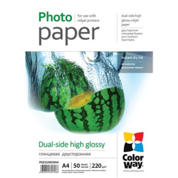 ColorWay High Glossy dual-side Photo Paper, 50 sheets, A4, 220 g/m?