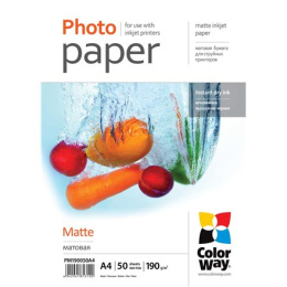 ColorWay Matte Photo Paper, 50 sheets, A4, 190 g/m?