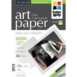 ColorWay ART T-shirt transfer (dark) Photo Paper, 5 sheets, A4, 120 g/m?