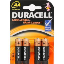 Duracell AA/LR6, Alkaline Basic MN1500, 4 szt.