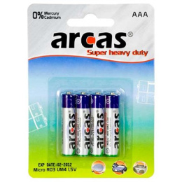 Baterie AAA/R03, Arcas Super Heavy Duty, 4 szt.