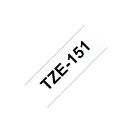 Brother TZE-151 Taśma laminowana Black on Clear, TZe, 8 m, 2,4 cm