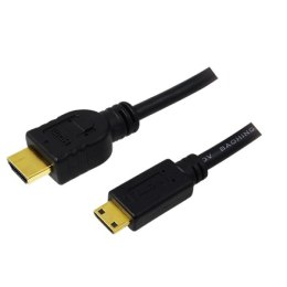 Logilink | High Speed with Ethernet | Male | 19 pin mini HDMI Type C | Male | 19 pin HDMI Type A | 1 m | Black