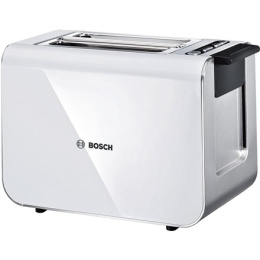 Bosch Toaster TAT8611 White/ silver, Stainless steel, 860 W, Number of slots 2,