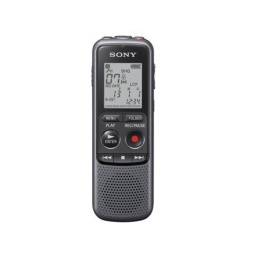 Sony ICD-PX240 Czarny, szary, odtwarzanie MP3, wyświetlacz LCD, MAX. CZAS NAGRYWANIA MP3 8KBPS (MONAURAL)1043 godz. 0 minMAX. CZ
