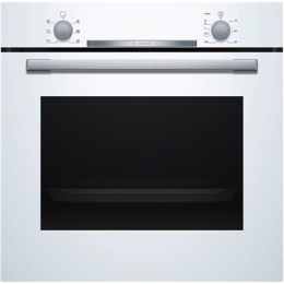 Bosch Oven HBA530BW0S Built-in, 71 L, White, Eco Clean, A, Push pull buttons, Height 60 cm, Width 60 cm, Integrated timer, Elect