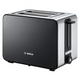 Bosch Toaster TAT7203 Black, 1050 W, Number of slots 2, Number of power levels 7, Bun warmer included
