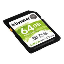 Kingston Canvas Select Plus UHS-I 64 GB, SDXC, Flash memory class 10