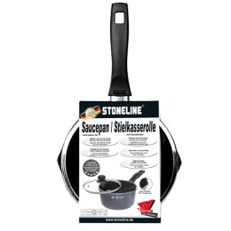 Stoneline 12584 Saucepan, 18 cm, Suitable for all cookers including induction, Anthracite, Non-stick coating, Lid included, Fixe