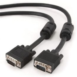 Cablexpert Premium VGA HD15M/HD15M dual-shielded w/2*ferrite core 15M cable Black Cablexpert